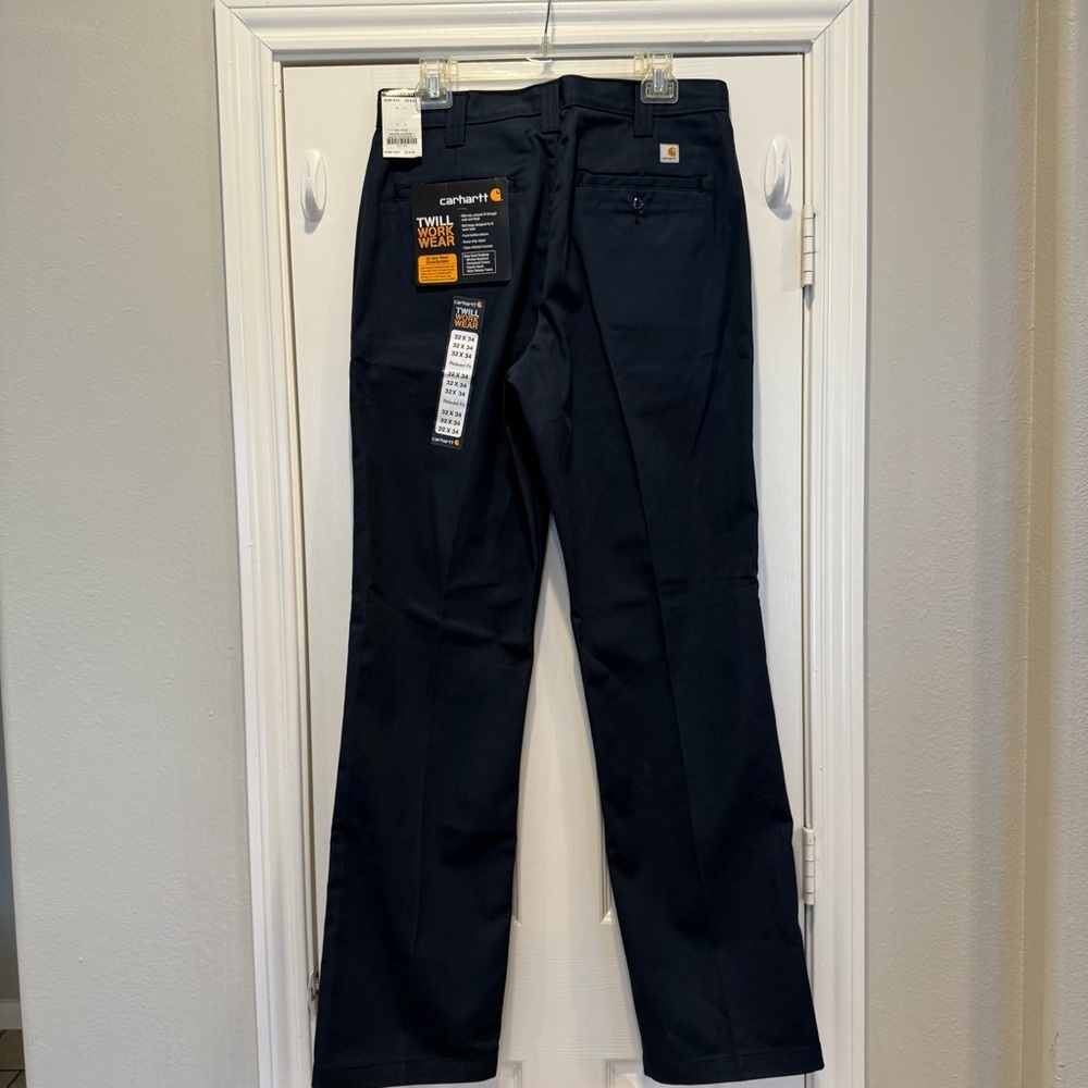 NWT Carhartt Men's Relaxed Twill Work Pants - navy